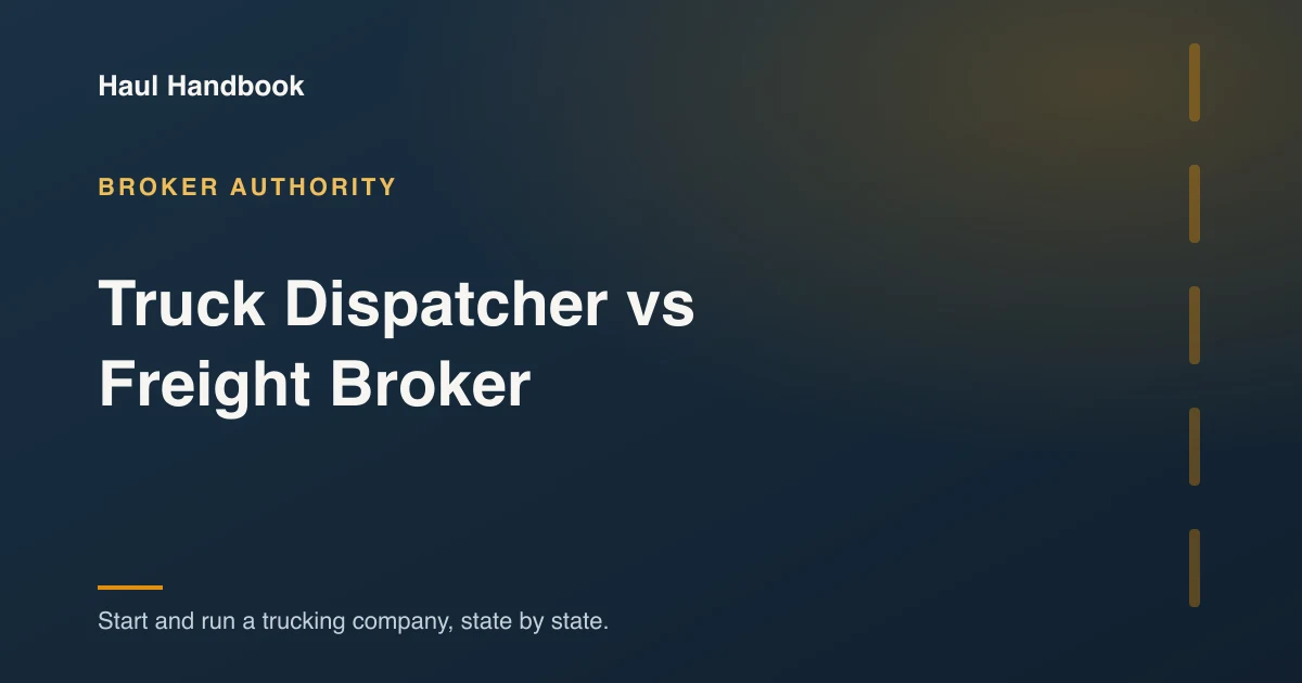 Cover image: the legal line between dispatchers and freight brokers