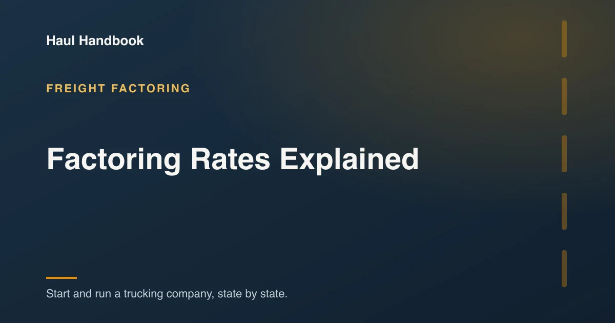Cover image: how freight factoring rates are quoted and what they cost
