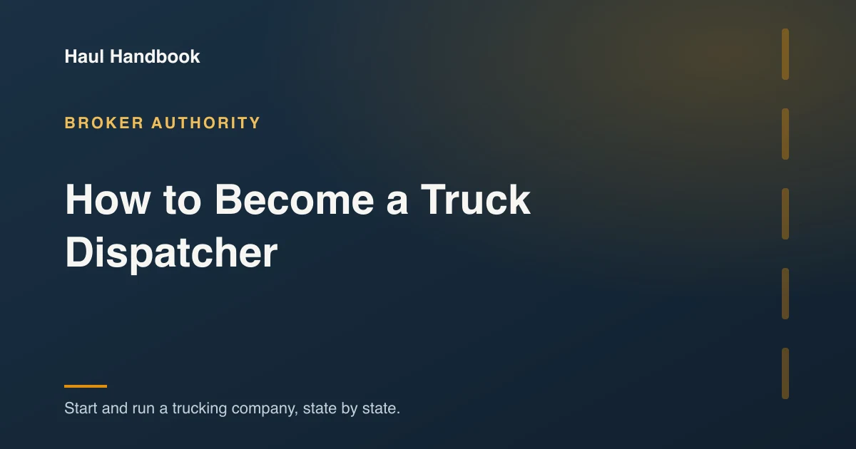 Cover image: the steps to become an independent truck dispatcher