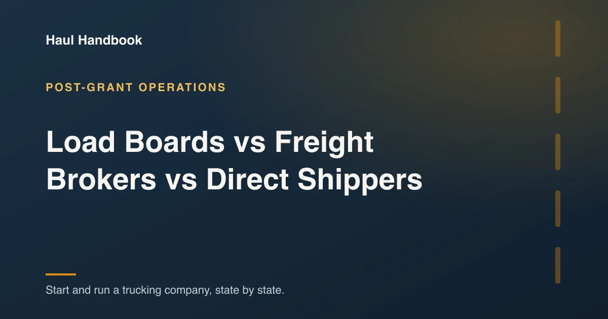 Cover image: the freight sourcing channels open to a new carrier
